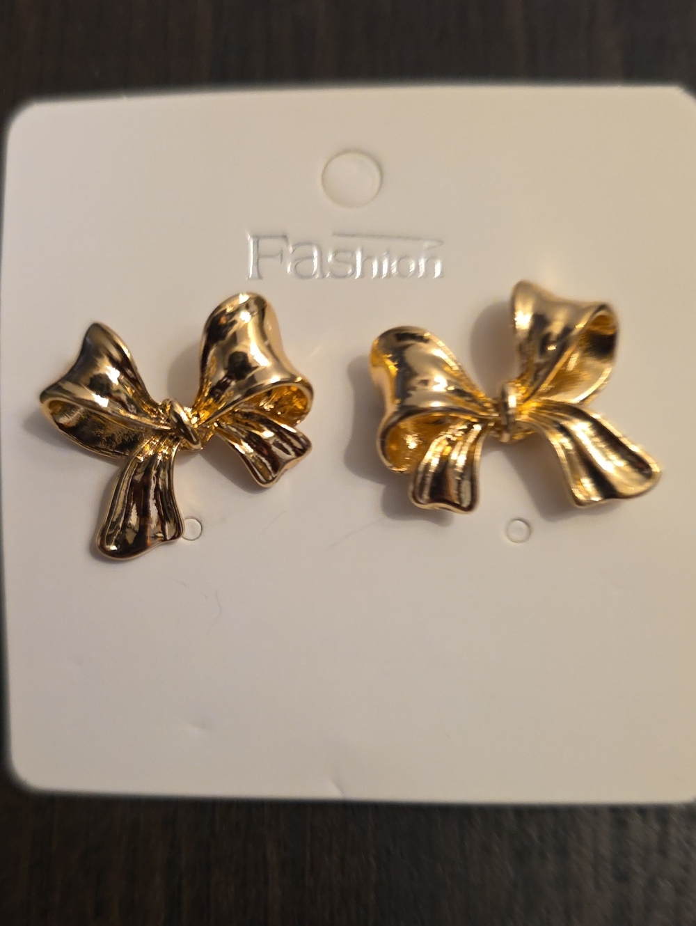 Gold Bow Statement Earrings